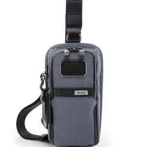 TUMI Men's Black and Gray Belt Bag
